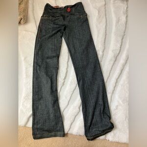 INKnBURN Women's vintage RARE dark denim leggings sz2